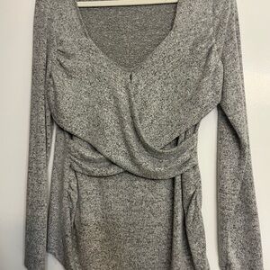 Ragdoll Heather Gray long-sleeve Knit Top